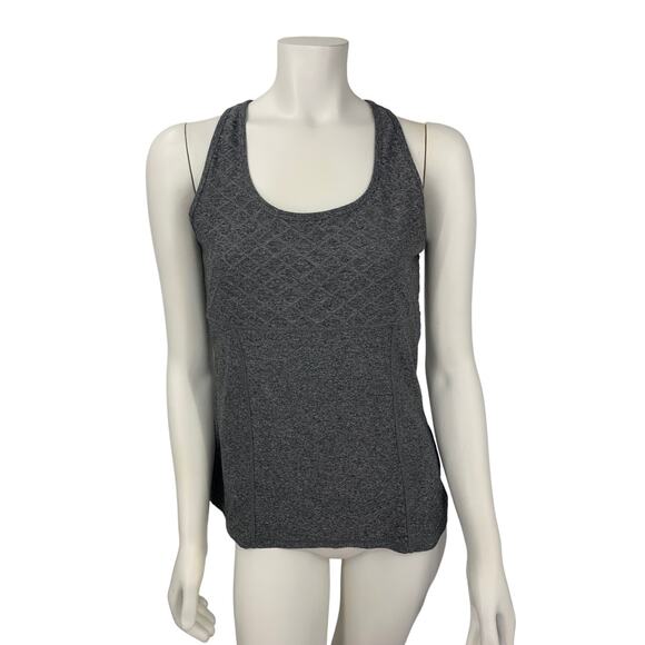 gray racer back built in sports bra top large - Picture 1 of 7